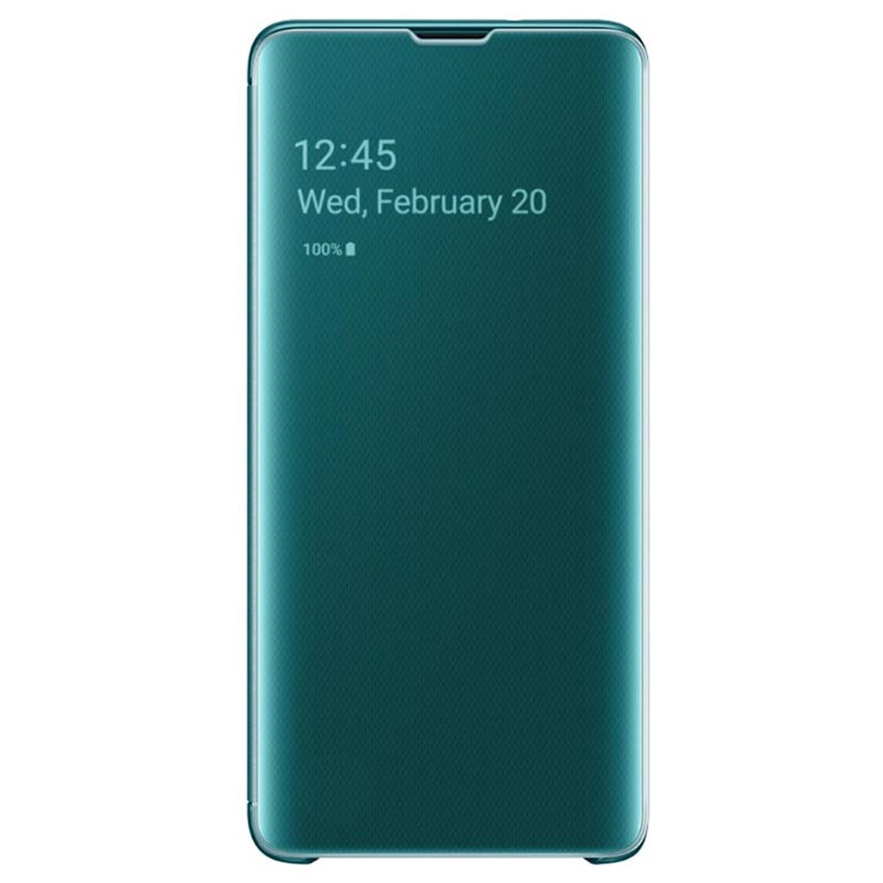 Husa Samsung Clear View Cover pentru Galaxy S10 (G973F) Green