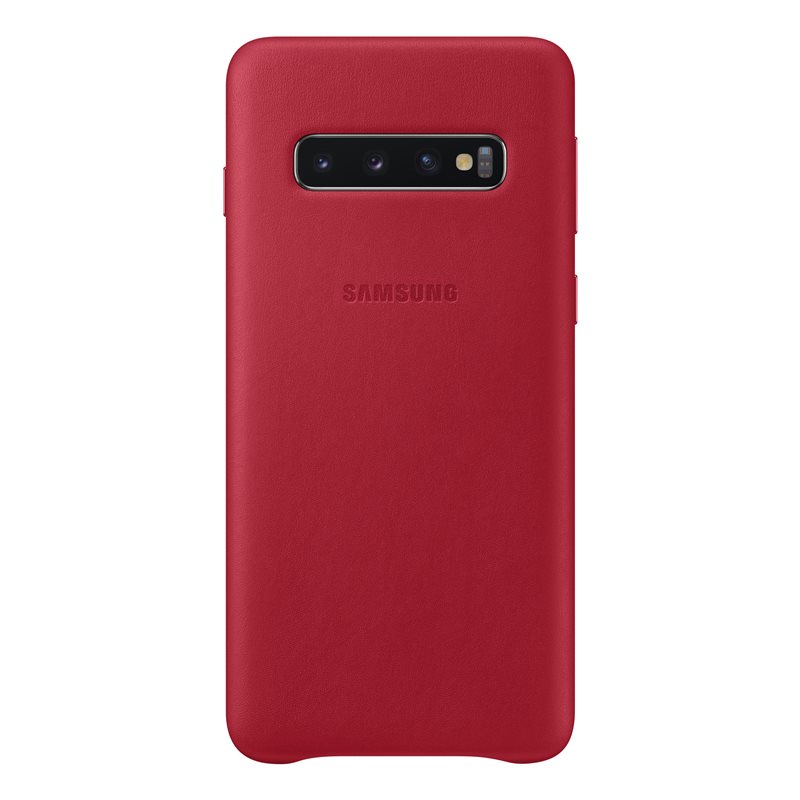 Capac protectie spate Samsung Leather Cover pentru Galaxy S10 (G973F) Red