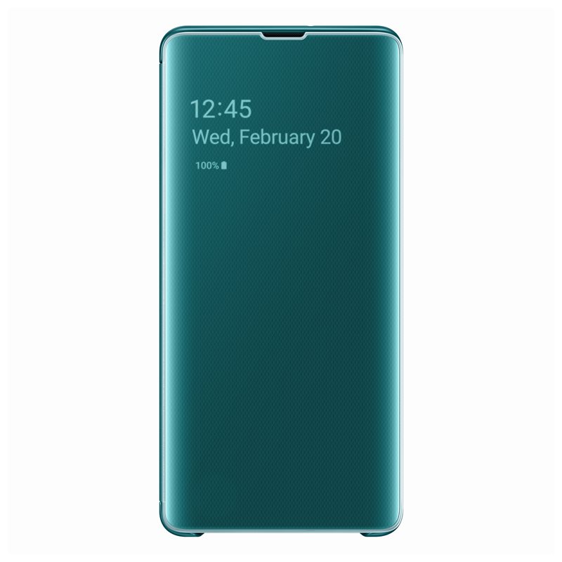 Husa Samsung Clear View Cover pentru Galaxy S10 Plus (G975F) Green
