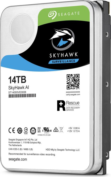 Hard Disk Desktop Seagate SkyHawk AI 14TB 7200RPM 256MB SATA III