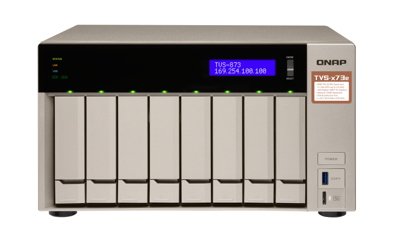 NAS Qnap TVS-873E-8G 4xGigabit 8-bay 4GB RAM fara HDD-uri