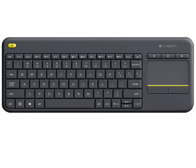 Tastatura Logitech K400 Plus Wireless Touch Black Layout DE