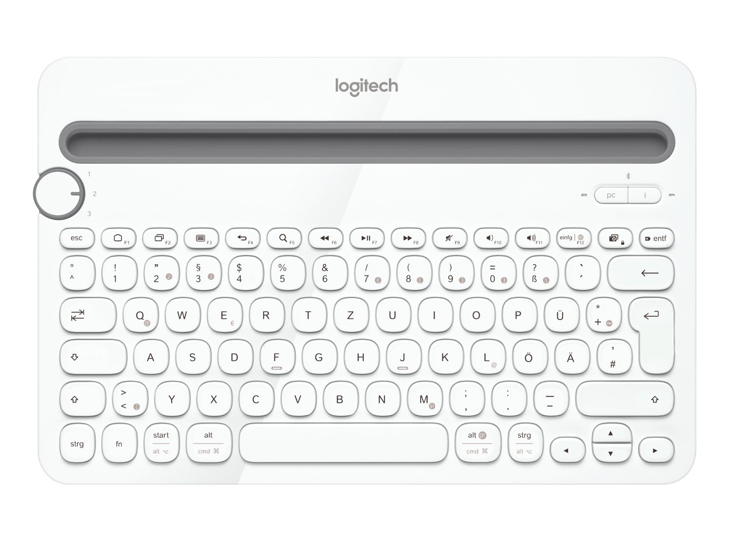 Tastatura logitech k480 multi device white layout de