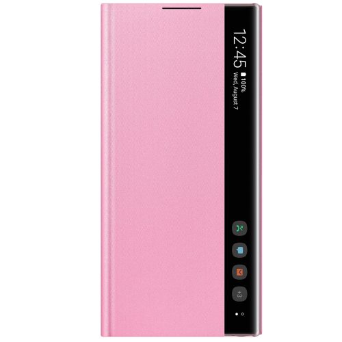 Husa Samsung Clear View Cover Flip pentru Galaxy Note 10 (N970) Pink