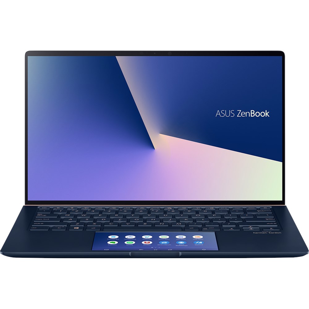Ultrabook Asus ZenBook UX434FL 14 Full HD Touch Intel Core i7-8565U MX250-2GB RAM 16GB SSD 512GB Windows 10 Pro Albastru