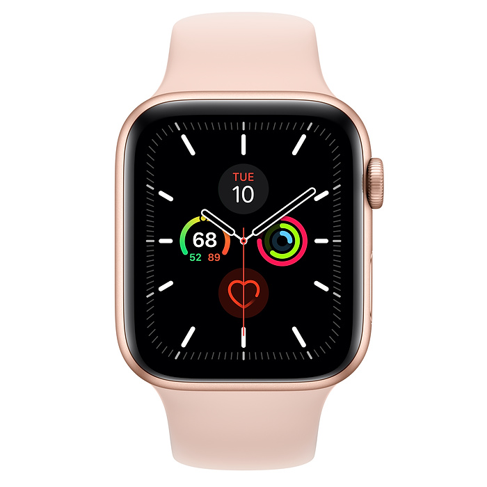 Smartwatch Apple Watch Series 5 GPS 40mm Carcasa Gold Aluminium Bratara Sport Pink Sand