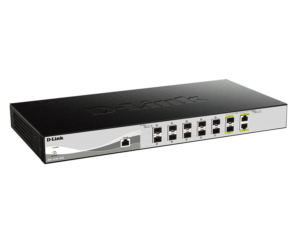 Switch D-Link DXS-1210-12SC cu management fara PoE 10xSFP+ 2xCombo 10GbE/SFP+