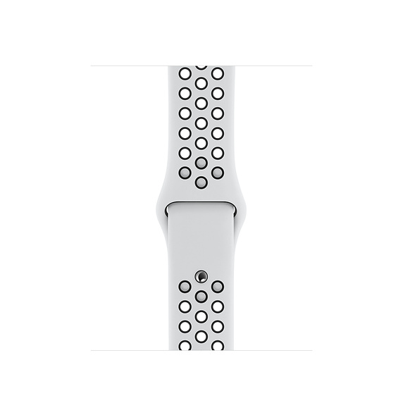 Curea Smartwatch Apple pentru Apple Watch 40mm Pure Platinum/Black Nike Sport Band - S/M & M/L
