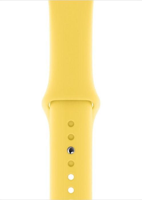 Curea Smartwatch Apple pentru Apple Watch 44mm Canary Yellow Sport Band - S/M & M/L (Seasonal Summer2019)