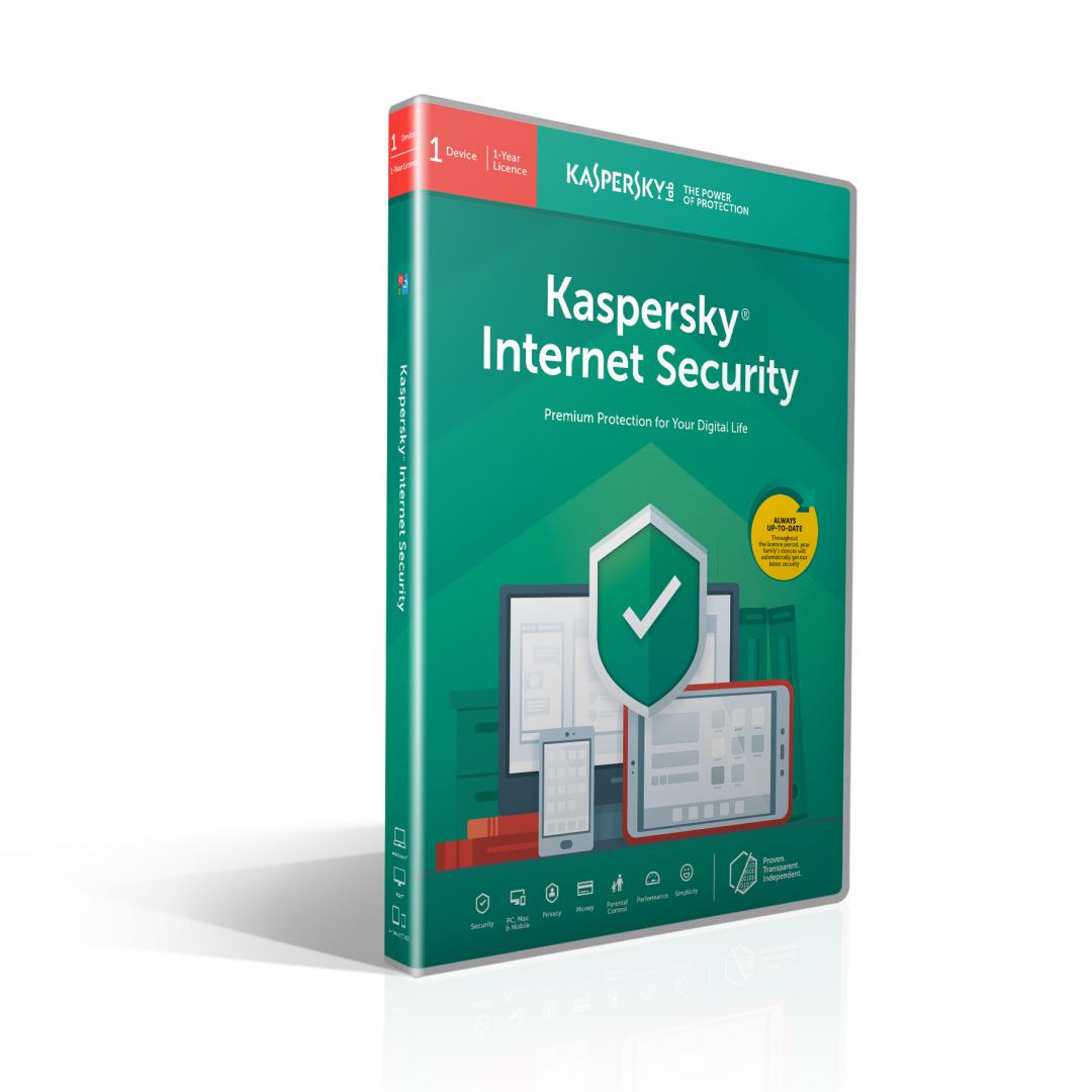 Kaspersky Internet Security Licenta Retail 1 an 1 echipament New
