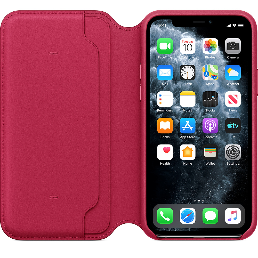 Husa Leather Folio pentru Apple iPhone 11 Pro - Raspberry