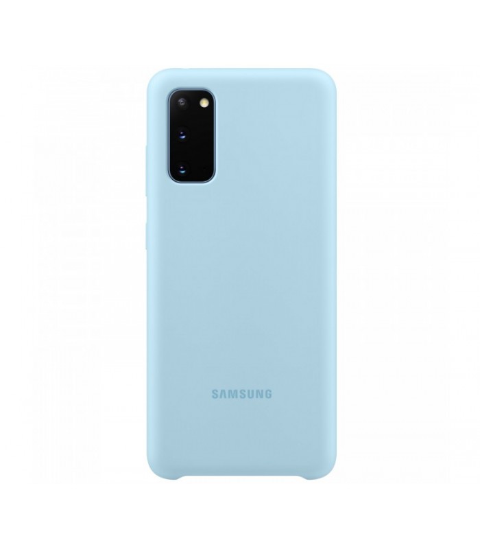 Capac protectie spate Samsung Silicone Cover pentru Galaxy S20 Sky Blue
