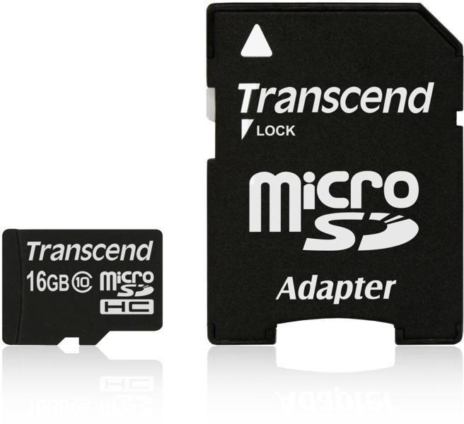 Card de memorie Transcend TS16GUSDHC10 microSDHC 16GB Class 10 + adaptor
