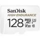 Card de memorie Sandisk High Endurance GN6IA, Micro SDXC 128GB, Clasa 10 V30 UHS-I U3 + adaptor