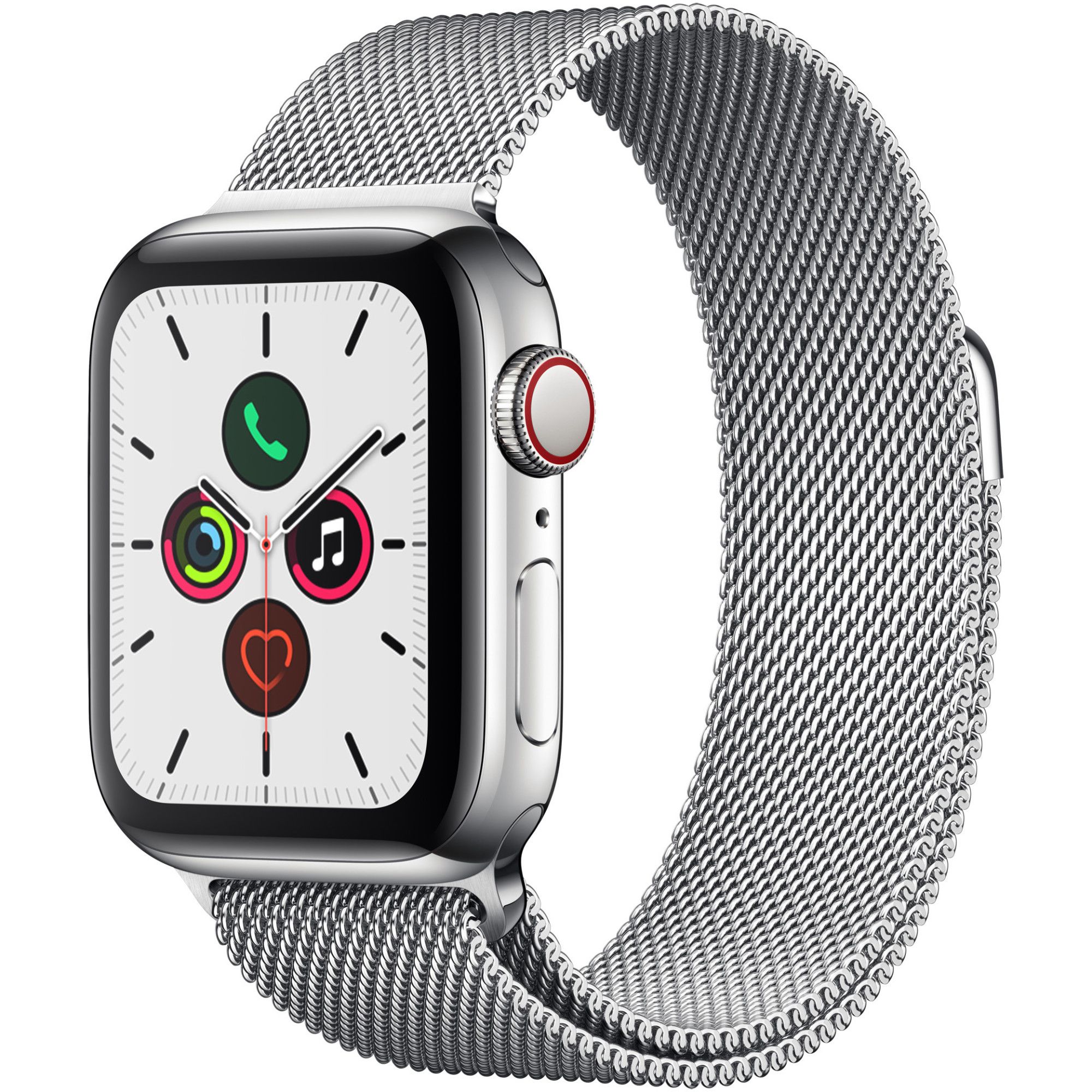 Smartwatch Apple Watch Series 5 GPS + Cellular 40mm 4G Carcasa Stainless Steel Bratara Stainless Steel Milanese