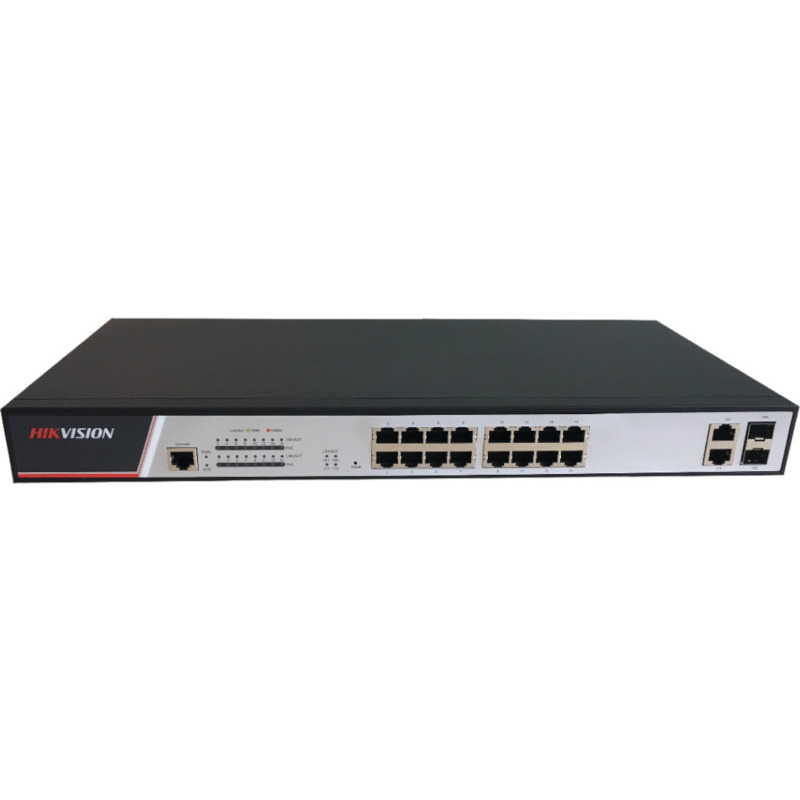 Switch Hikvision DS-3E2318P cu management cu PoE 16x1000Mbps RJ45 + 2 x Gigabit Combo