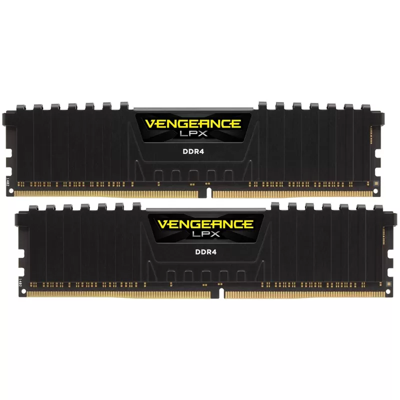 Memorie Desktop Corsair Vengeance LPX Black, 64GB(2 x 32GB) DDR4, 2666MHz, CL16