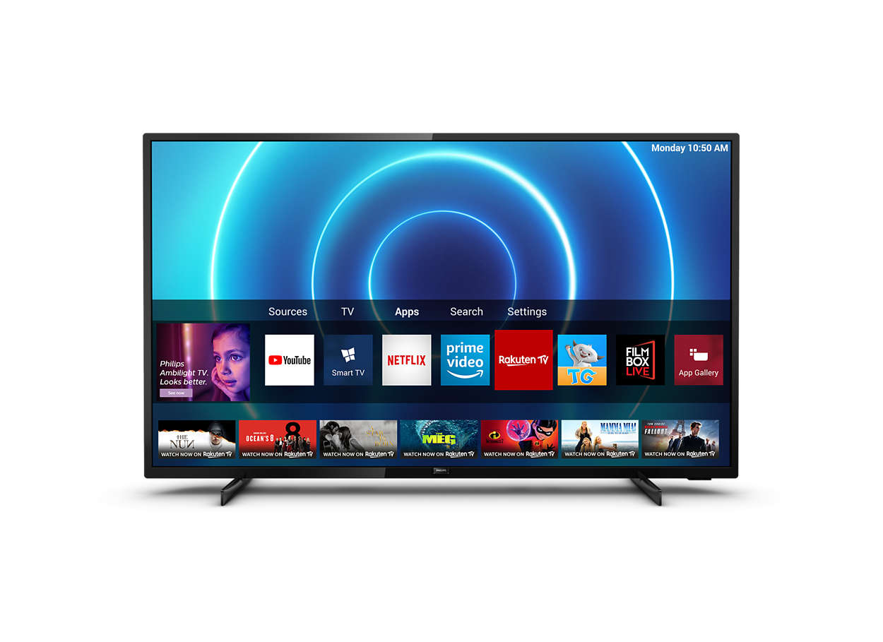 Televizor led philips smart tv 43pus7505 108cm 4k uhd negru