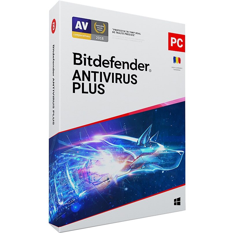 Bitdefender Antivirus Plus 2020 1 an 10 dispozitive Retail