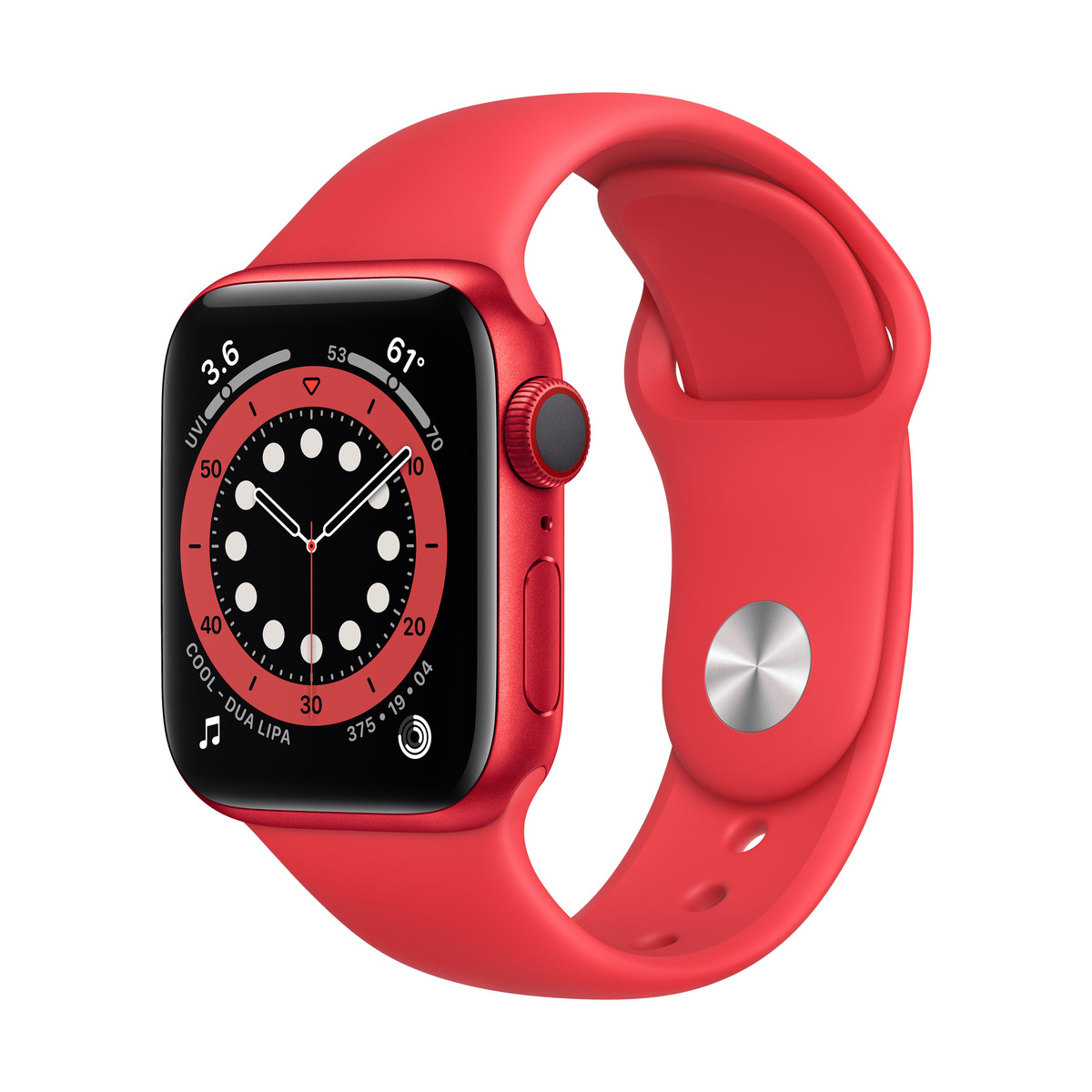 Smartwatch Apple Watch Series 6 GPS + Cellular 40mm 4G Carcasa Red Aluminium Bratara Red Sport Band