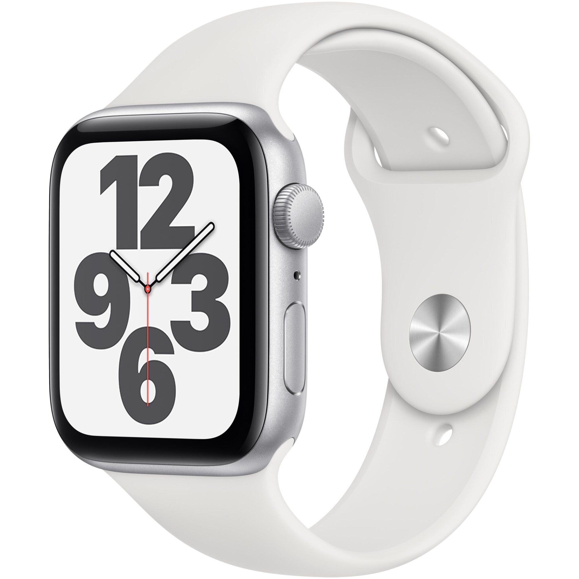 Smartwatch apple watch se gps 40mm carcasa silver aluminium bratara white sport band