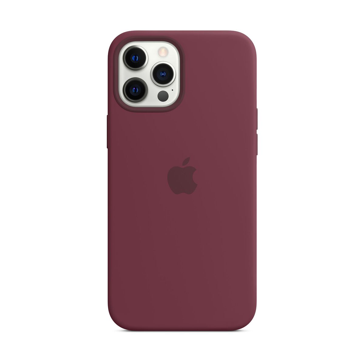 Capac protectie spate Apple Silicone Case MagSafe pentru iPhone 12 Pro Max Plum