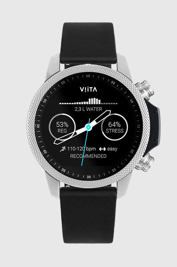 Smartwatch viita active hrv adventure 47mm silicon black