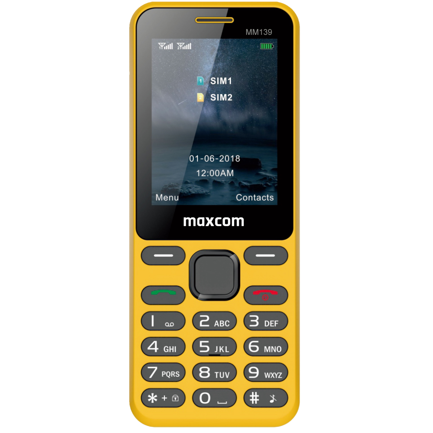 Telefon mobil maxcom classic mm139 dual sim yellow