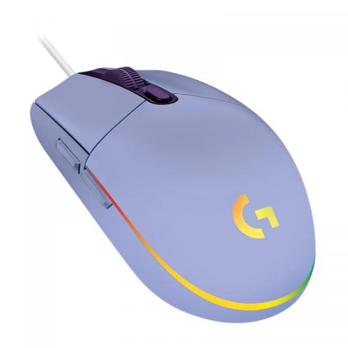 Mouse gaming logitech g203 lightsync lilac
