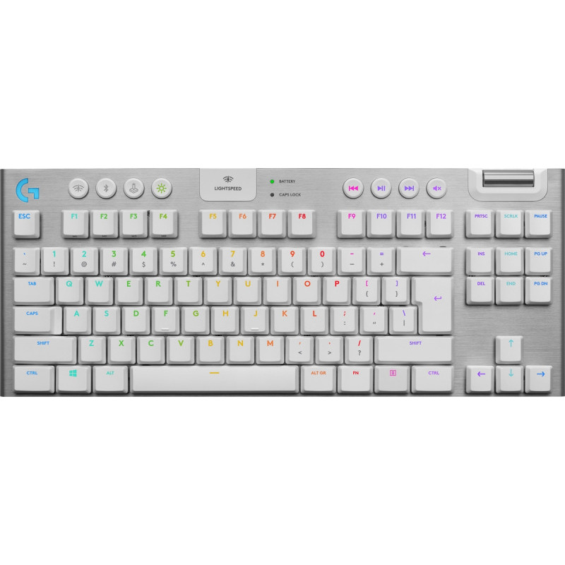 Tastatura gaming logitech g915 tkl lightspeed wireless gl tactile white