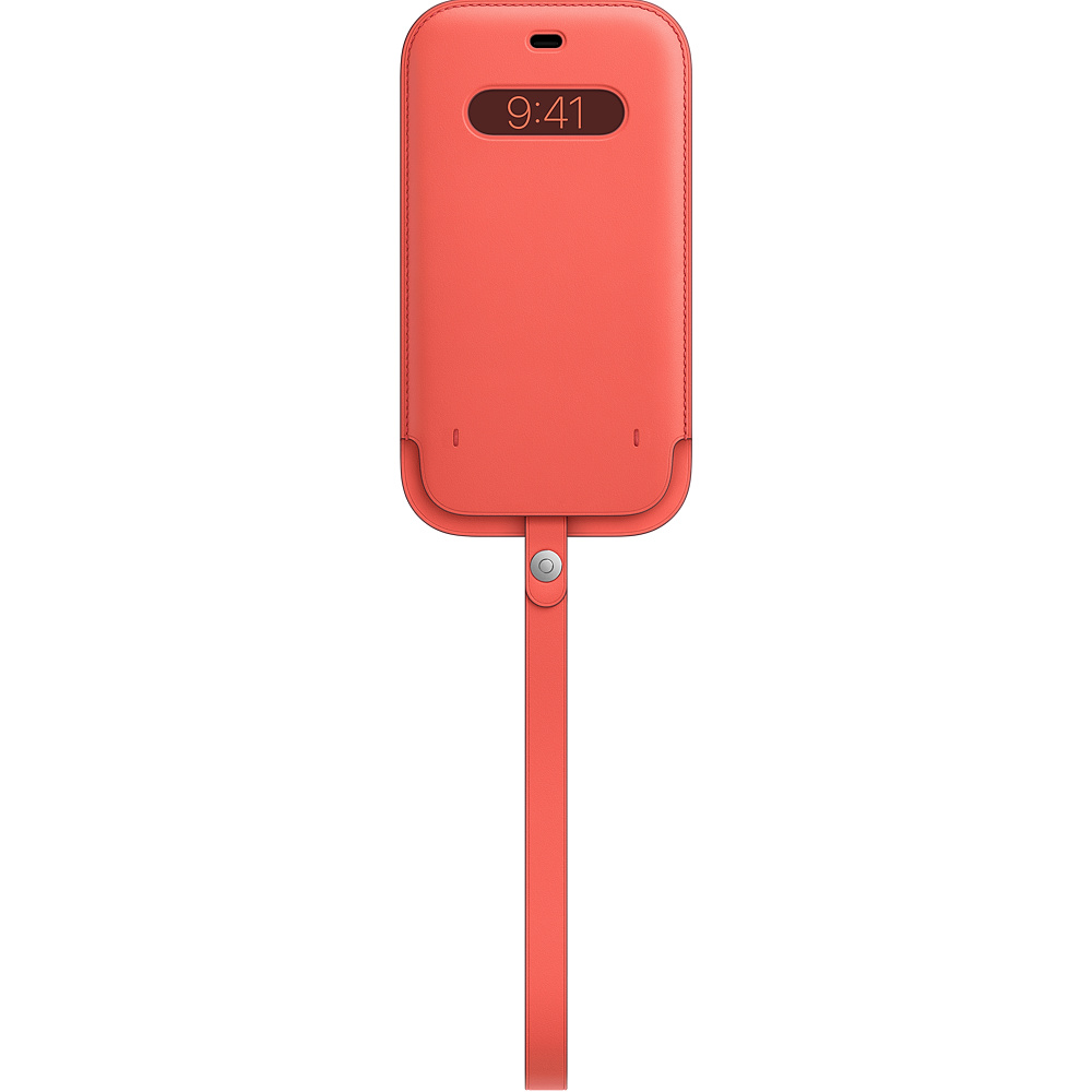 Husa apple leather sleeve magsafe pentru iphone 12 pro max pink citrus