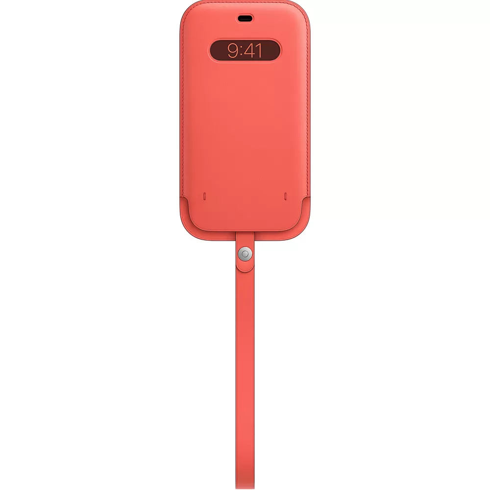 Husa Apple Leather Sleeve MagSafe pentru iPhone 12 Pro Max Pink Citrus