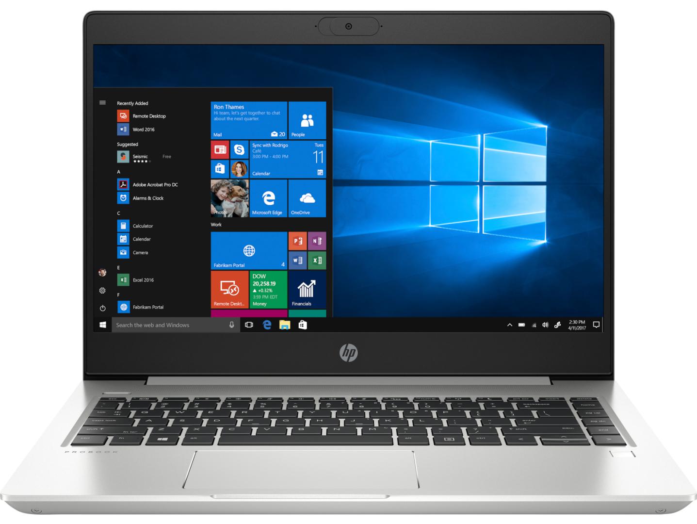 Notebook HP ProBook 445 G7 14 Full HD AMD Ryzen 5 4500U RAM 8GB HDD 1TB + SSD 256GB Windows 10 Pro Argintiu