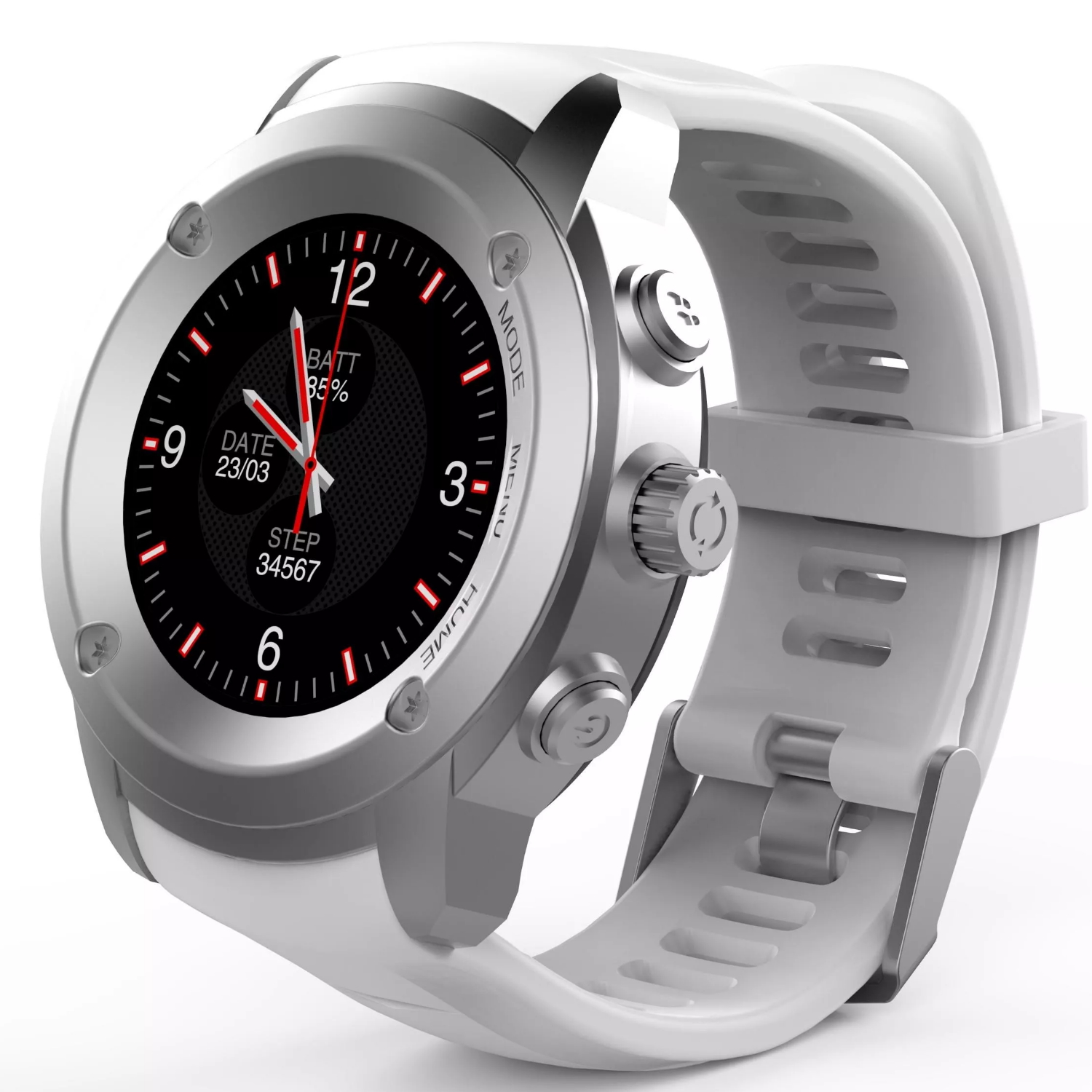 Smartwatch maxcom fitgo fw17 power silver white