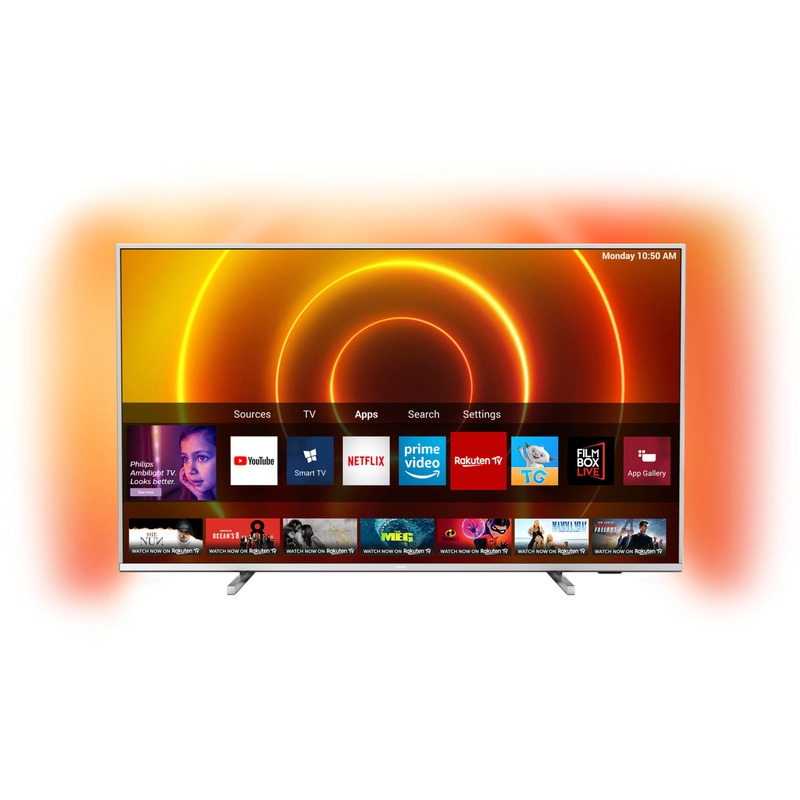 Televizor led philips smart tv 58pus7855 146cm 4k ultra hd argintiu