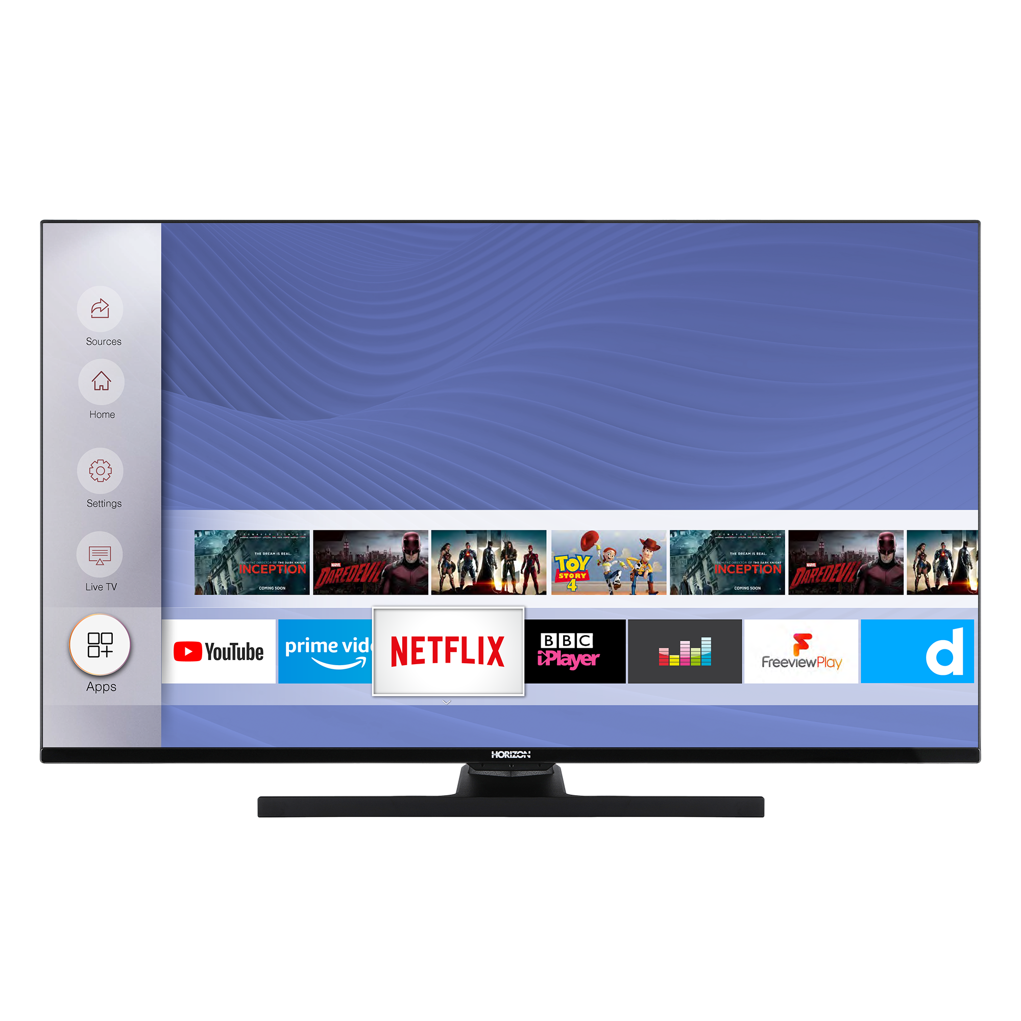 Televizor led horizon smart tv 55hl8530u/b 140cm 4k ultra hd negru