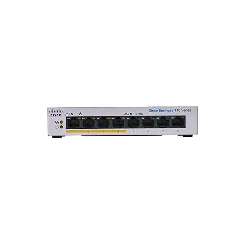 Switch cisco cbs110-8pp fara management cu poe 8x1000mbps-rj45 (4xpoe)