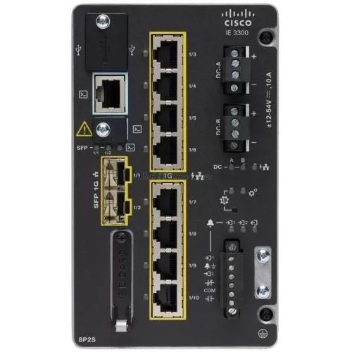 Switch cisco catalyst ie3300 rugged ie-3300-8tds-a cu management fara poe 8x1000mbps-rj45 + 2xsfp