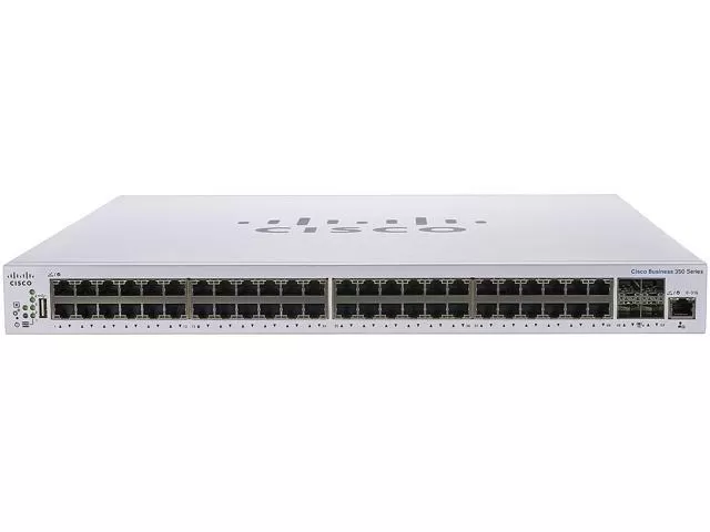 Switch Cisco CBS350-48T-4X cu management fara PoE 48x1000Mbps-RJ45 + 4xSFP+
