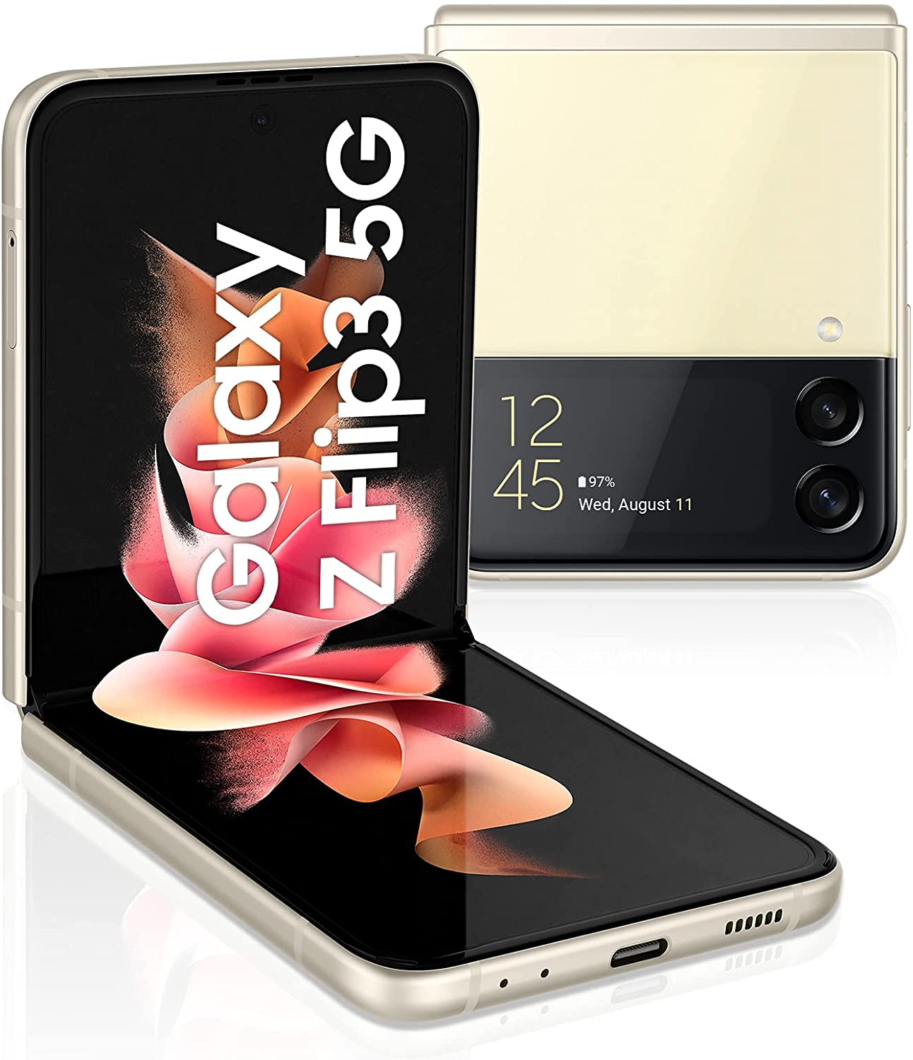 Telefon mobil samsung galaxy z flip3 f711 128gb flash 8gb ram nano sim + esim 5g cream