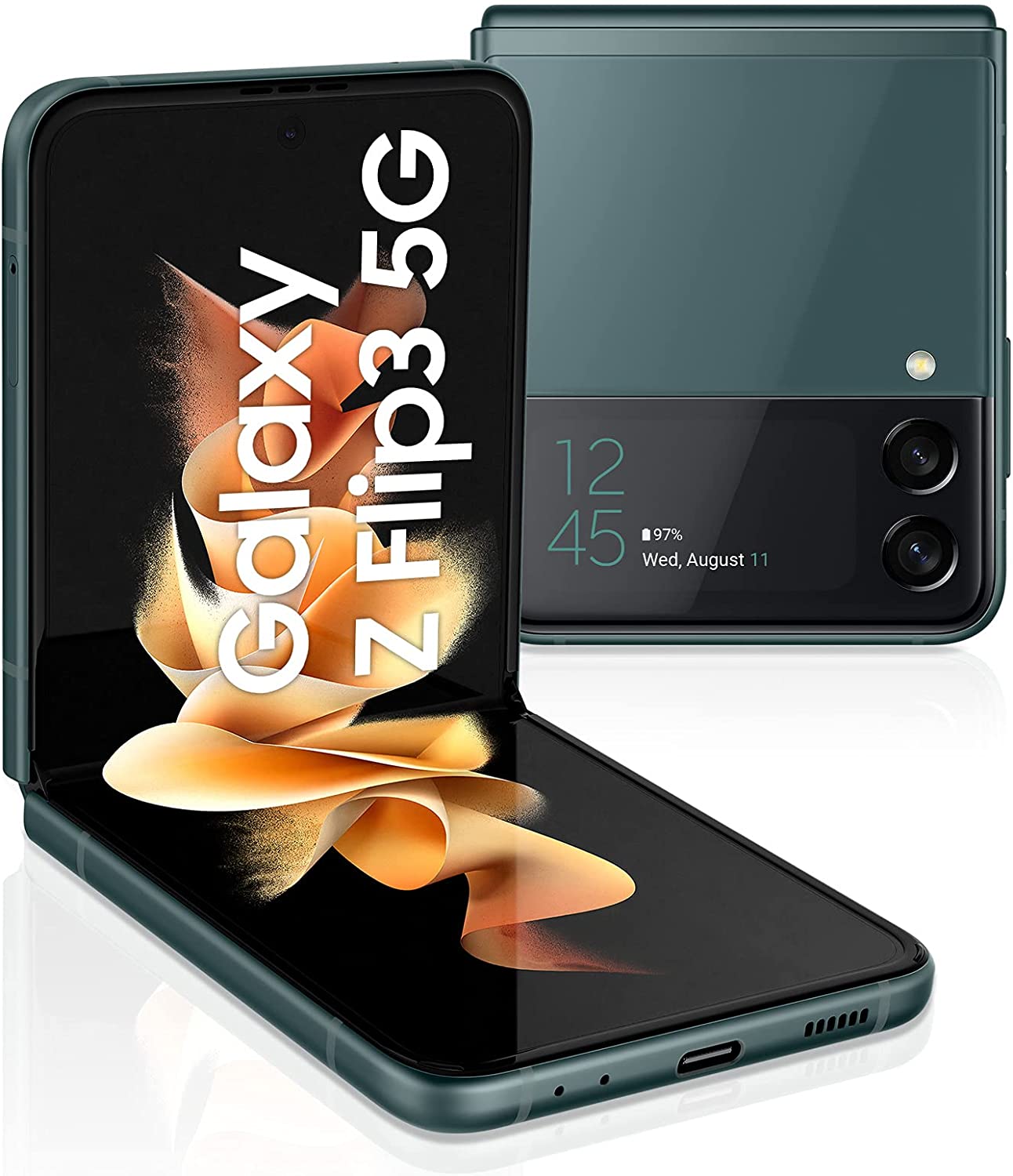 Telefon mobil samsung galaxy z flip3 f711 128gb flash 8gb ram nano sim + esim 5g green