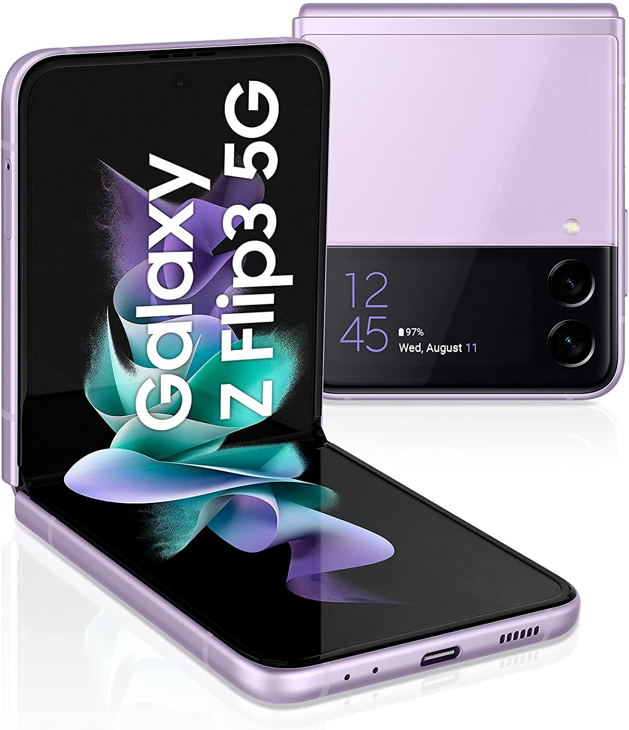 Telefon mobil samsung galaxy z flip3 f711 256gb flash 8gb ram nano sim + esim 5g lavender