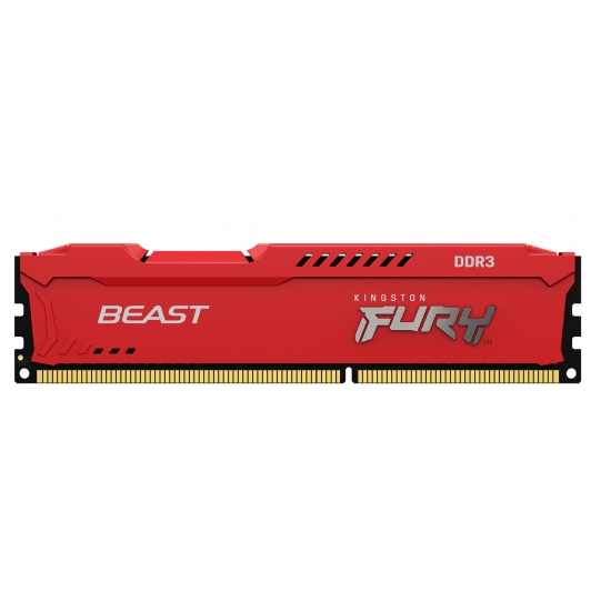 Memorie desktop kingston fury beast 8gb ddr3 1600mhz red