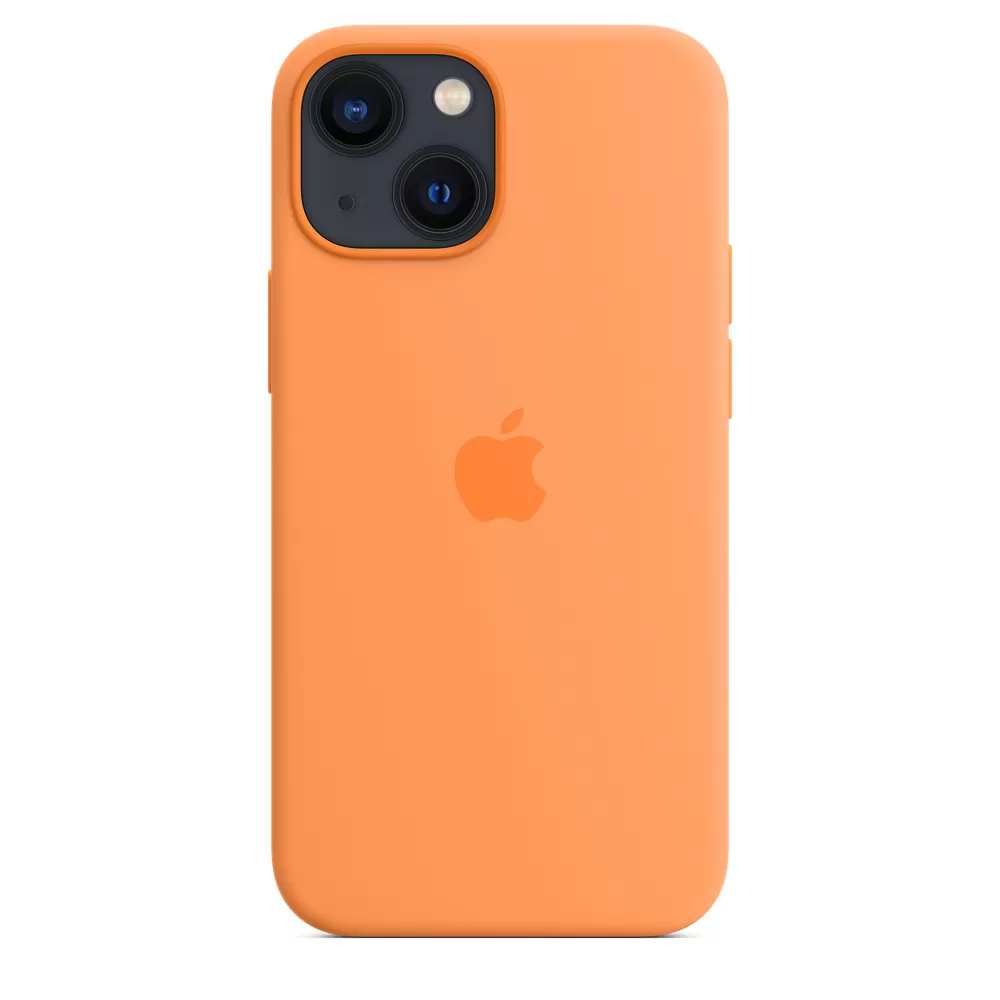Husa de protectie apple cu magsafe pentru iphone 13 mini silicon marigold
