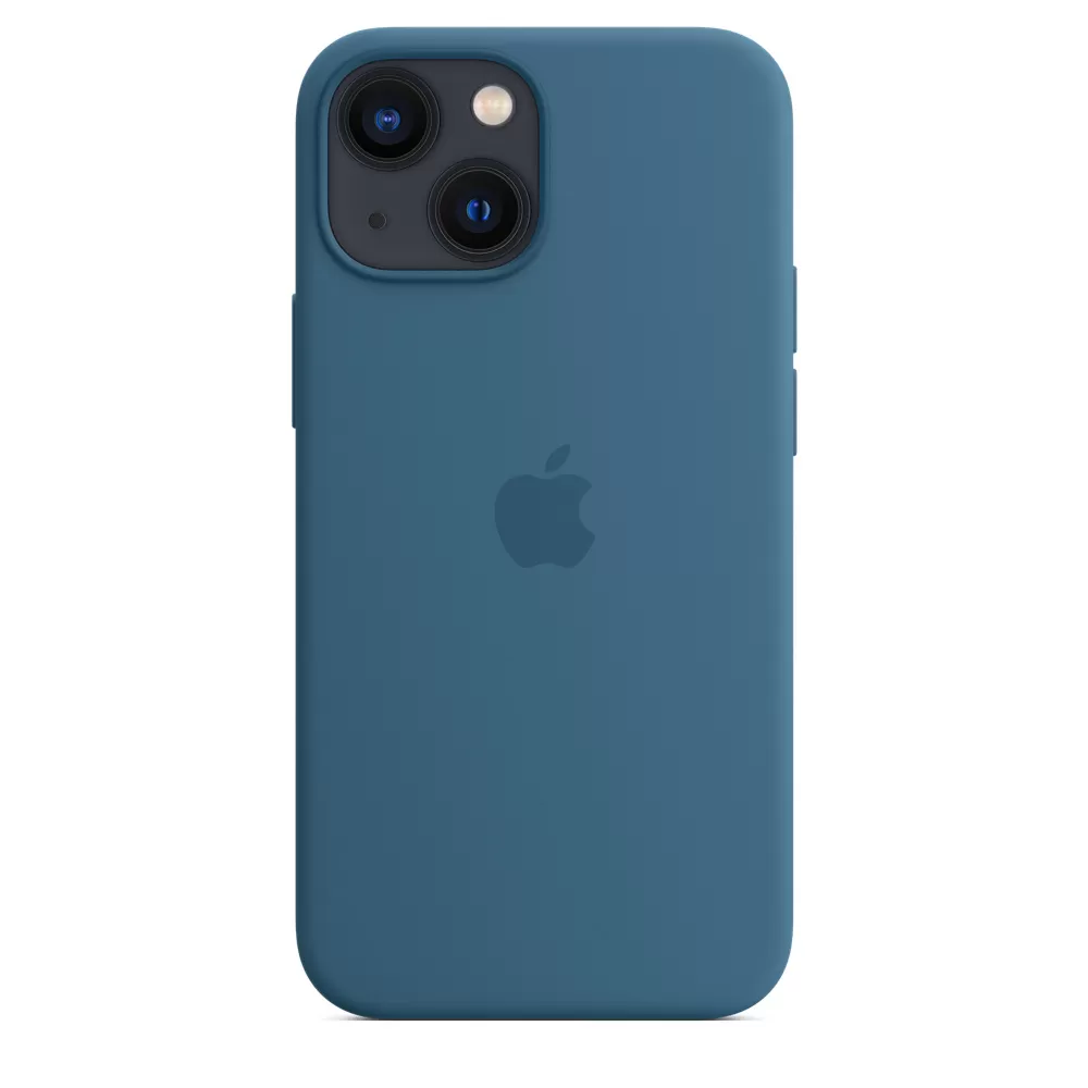 Husa de protectie apple cu magsafe pentru iphone 13 mini silicon blue jay
