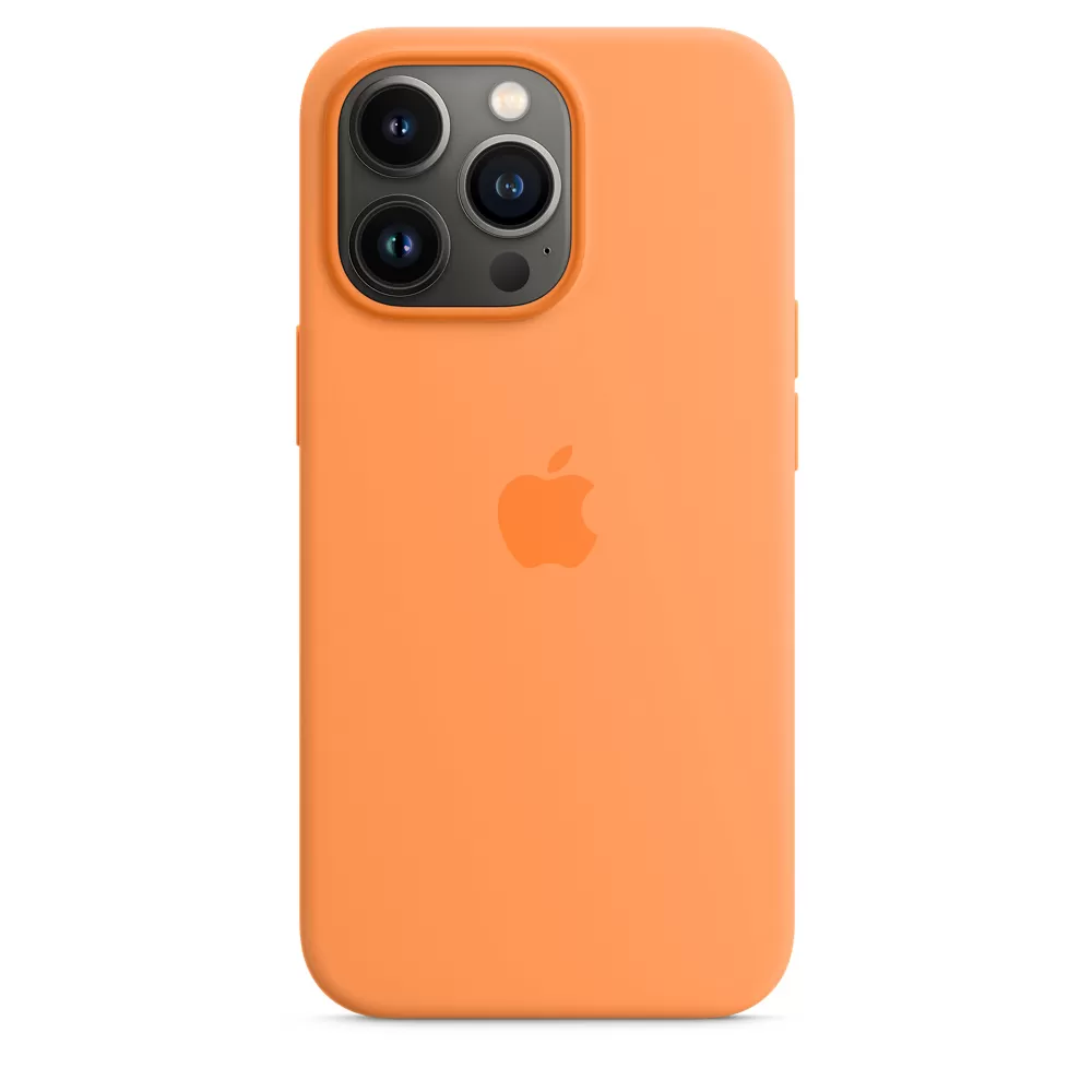 Husa de protectie apple cu magsafe pentru iphone 13 pro silicon marigold
