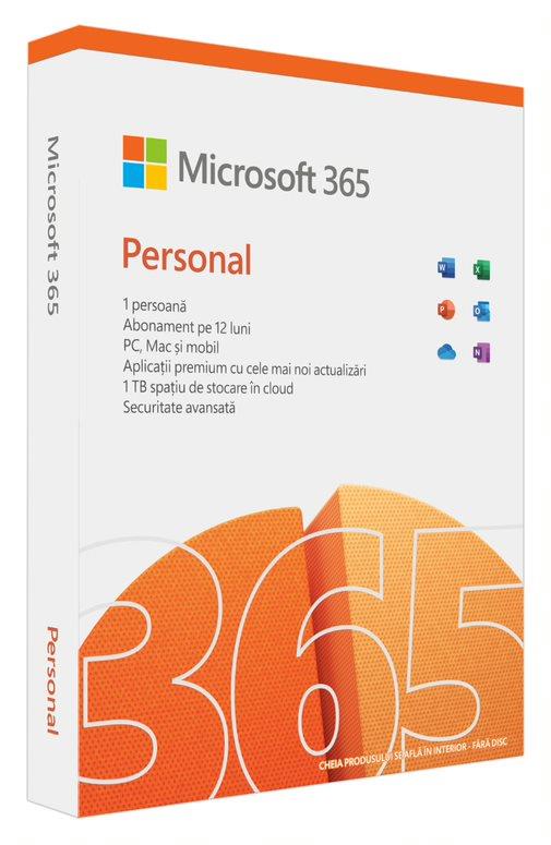 Microsoft 365 personal engleza 1 an 1 utilizator p8 retail