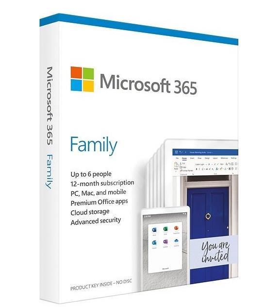 Microsoft 365 family engleza 1 an p8 retail