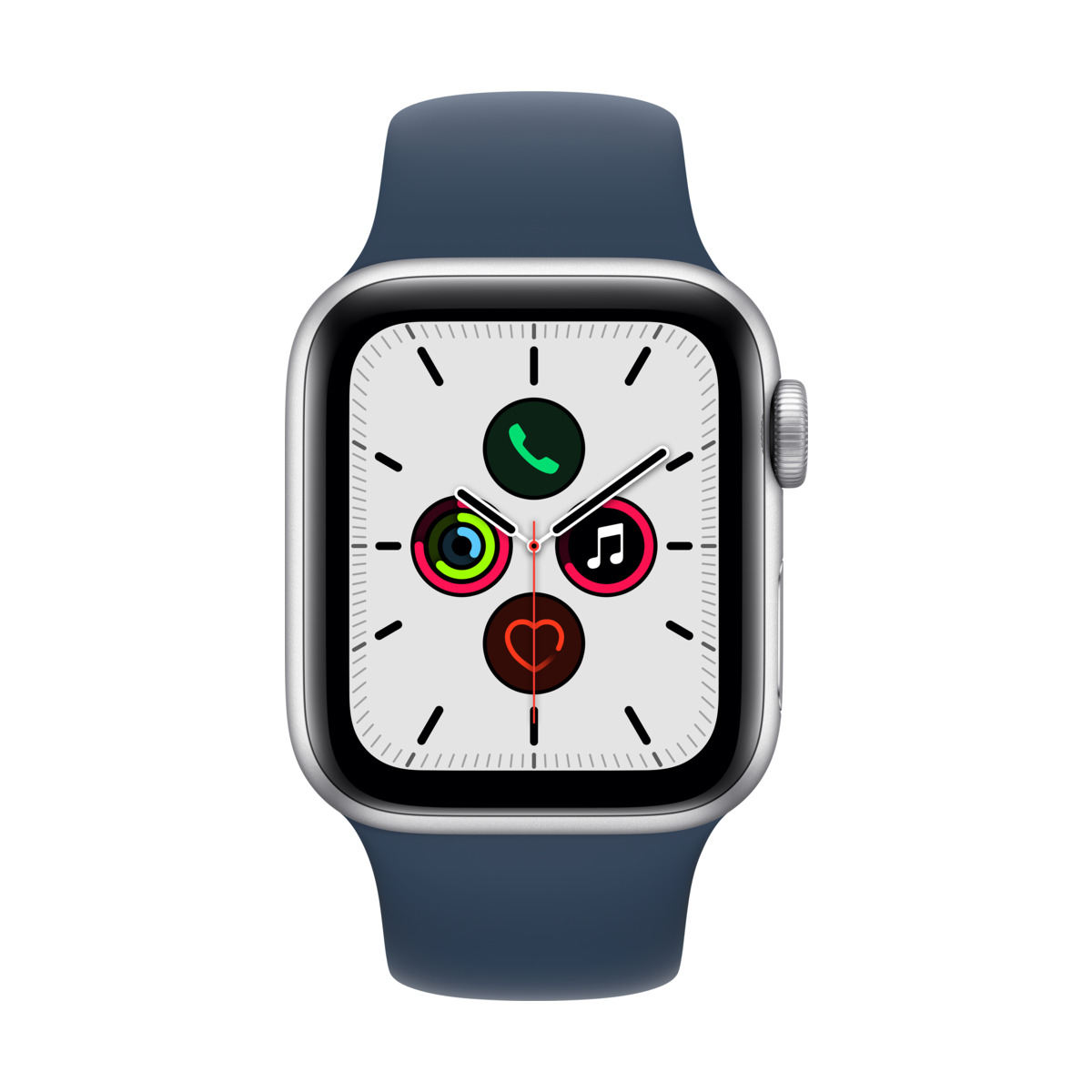Smartwatch apple watch se gps 40mm carcasa silver aluminium bratara abyss blue sport band