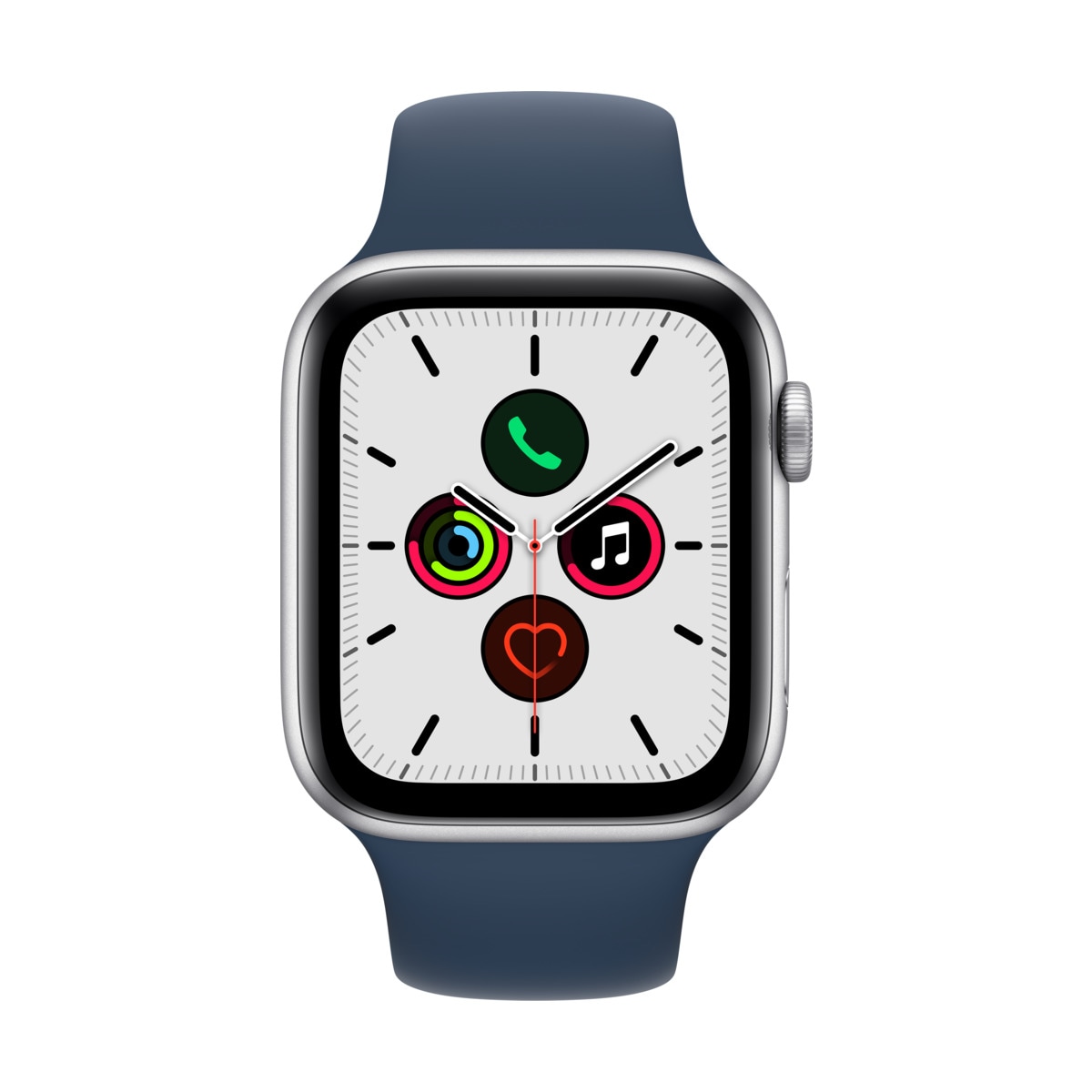 Smartwatch apple watch se gps 44mm carcasa silver aluminium bratara abyss blue sport band